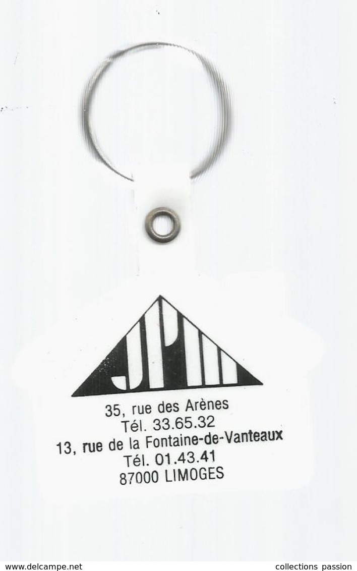 Porte Clefs, Clés, Pavillons J.P. Mallet ,87 ,LIMOGES , Haute Vienne,, 2 Scans ,  Frais Fr 1.95 - Portachiavi