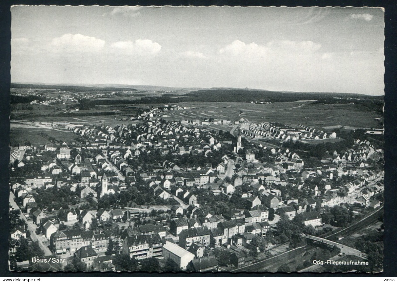 Bous - Saar  6626 - Orig. Fliegeraufnahme - Gelaufen - Briefmarke -  Saarbrücke - Kreis Saarlouis