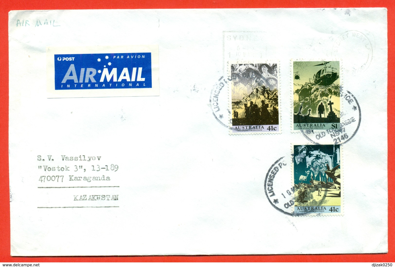 Australia 1990. Helicopter/ Memories Of Veterans.Envelope Passed The Mail.Airmail. - Covers & Documents