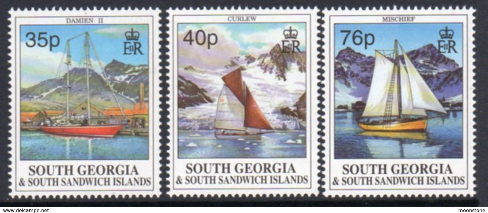 South Georgia 1995 Sailing Ships Set Of 3, MNH, SG 258/60 - Falkland Islands