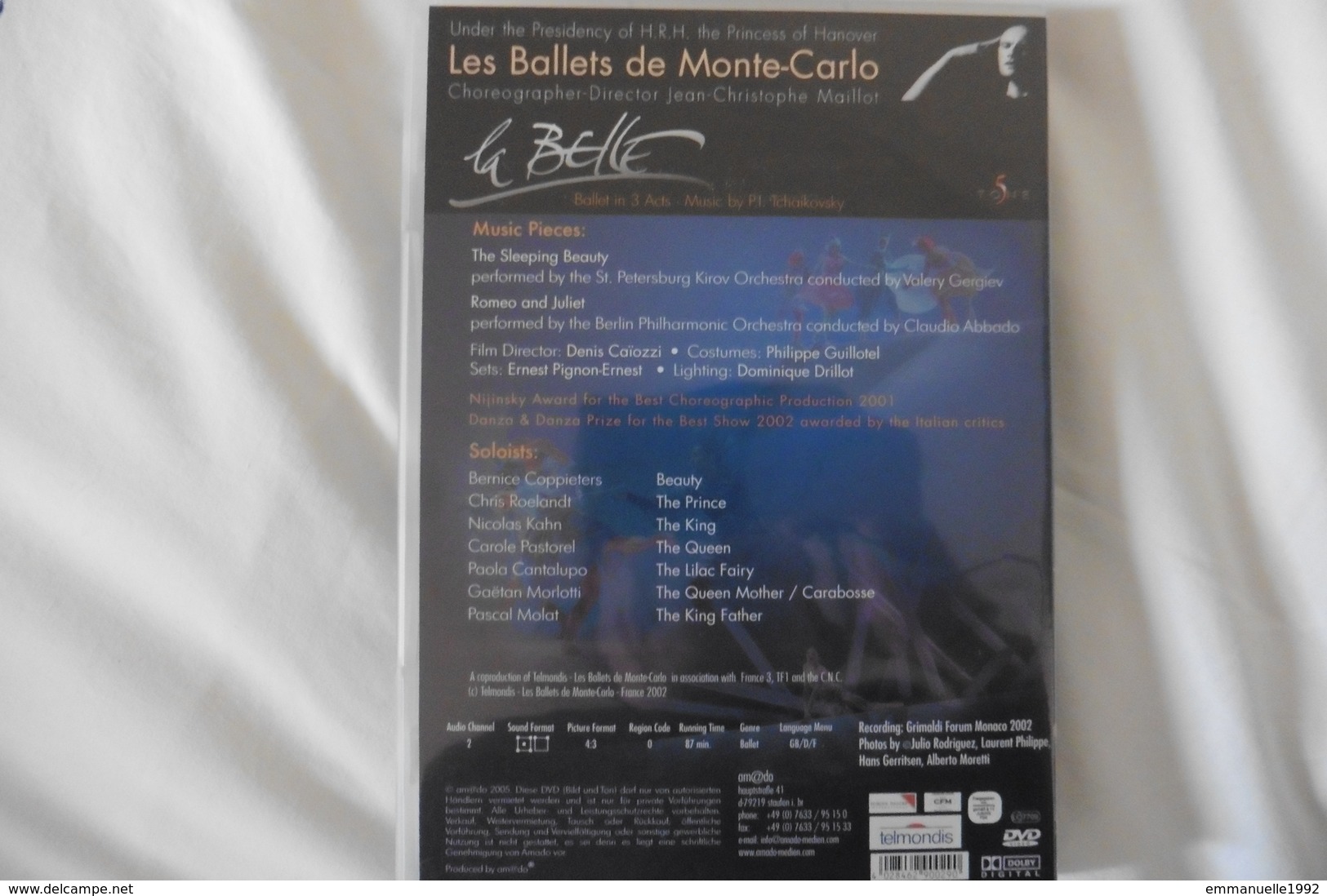 DVD Ballet La Belle Au Bois Dormant Par Les Ballets De Monte-Carlo Tchaikovsky - Concert Et Musique