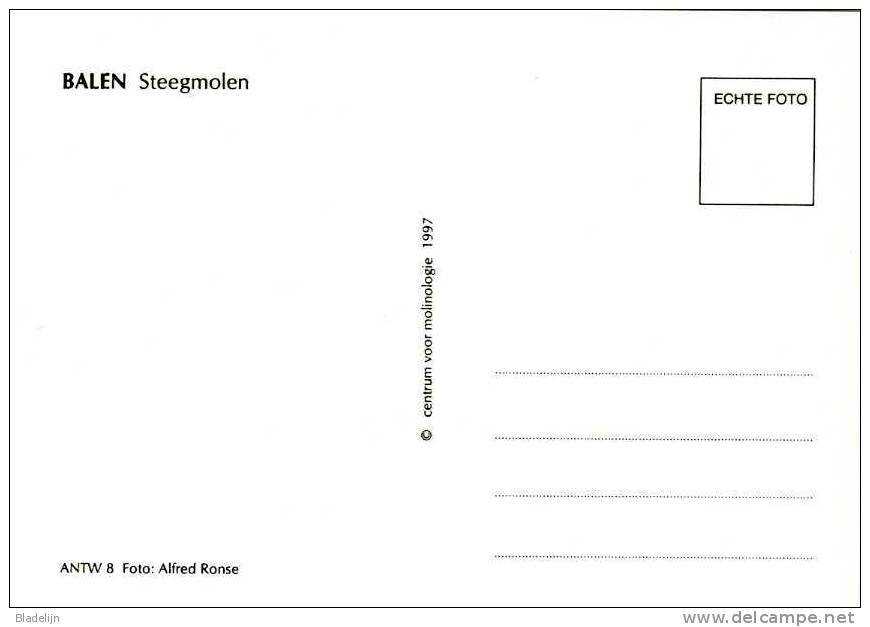 BALEN (Antw.) - Molen/moulin - Historische Opname Van De Steegmolen Met Twee Wieken (ca. 1935) - Afgebroken In 1950. - Balen