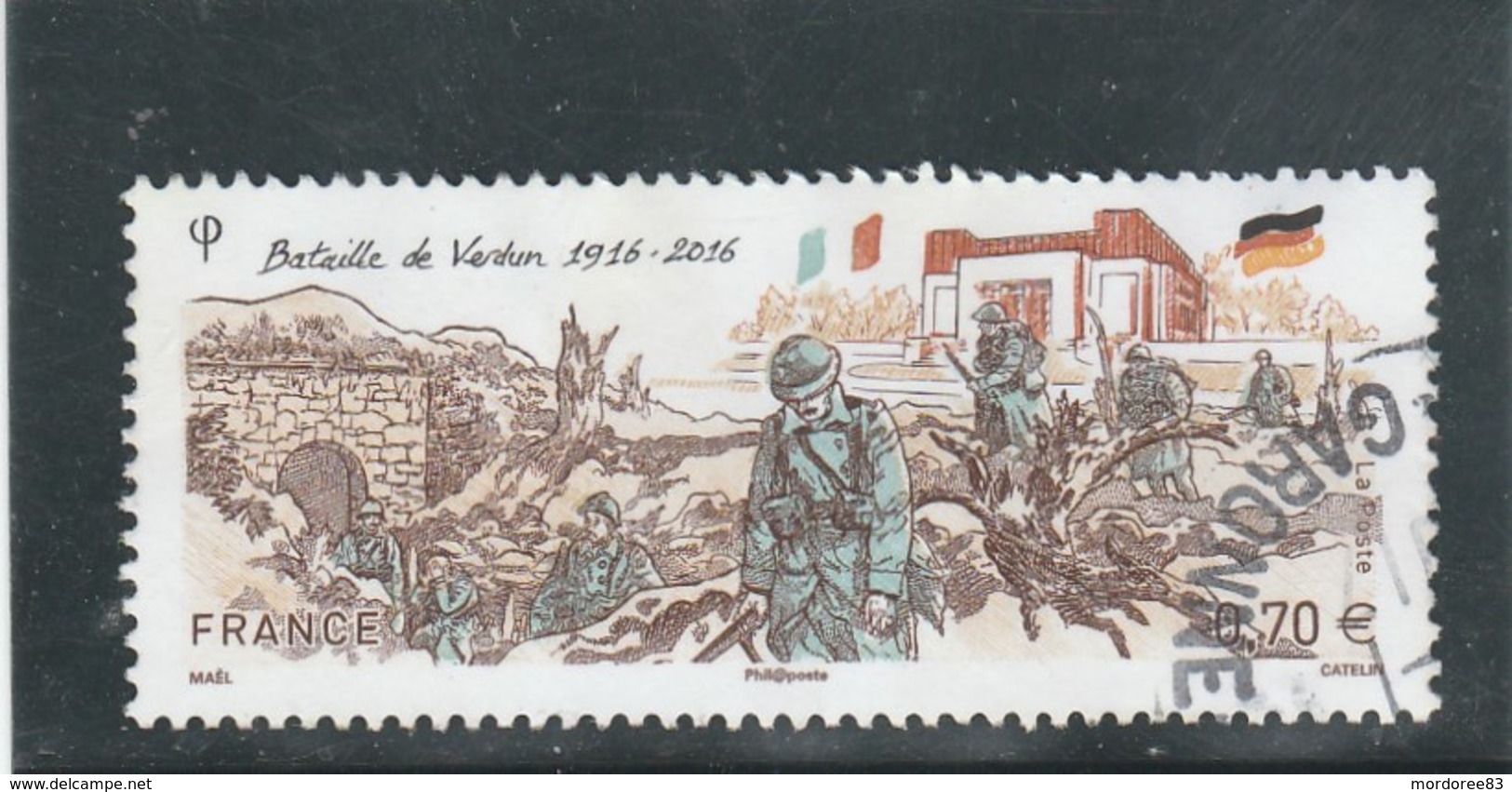 FRANCE 2016 BATAILLE DE VERDUN OBLITERE YT 5063 - Used Stamps