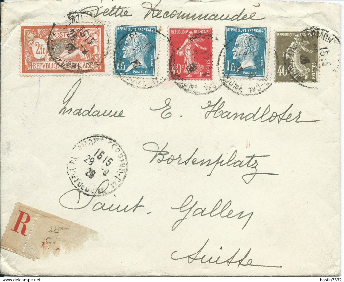 1924/28 France 2x Old Letter To Switzerland - 1921-1960: Modern Tijdperk