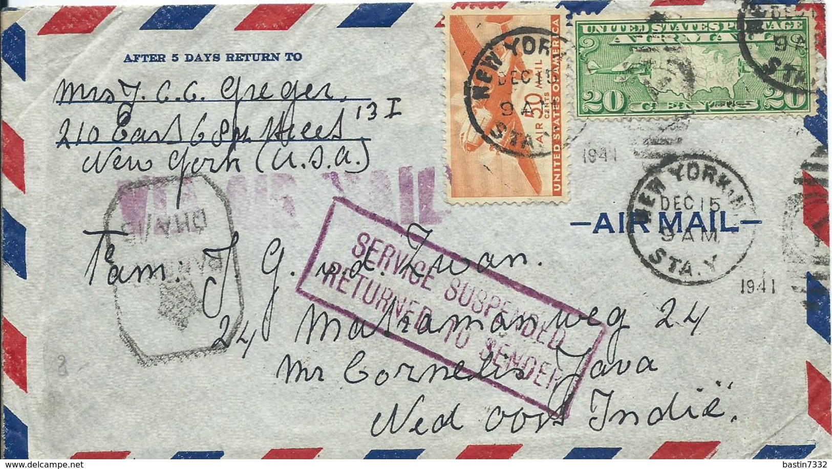 USA 5x Covers/letter Oa. Graf Zeppelin First Flight Airmail 28-10-1928 - Marcofilie