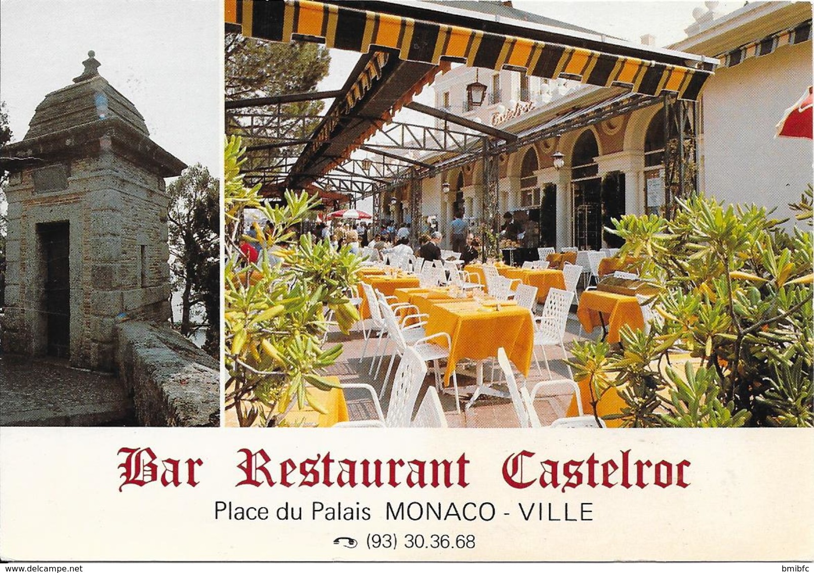 Bar Restaurant Castelroc - Place Du Palais MONACO-VILLE (93) 30.36.68 - Cafes & Restaurants