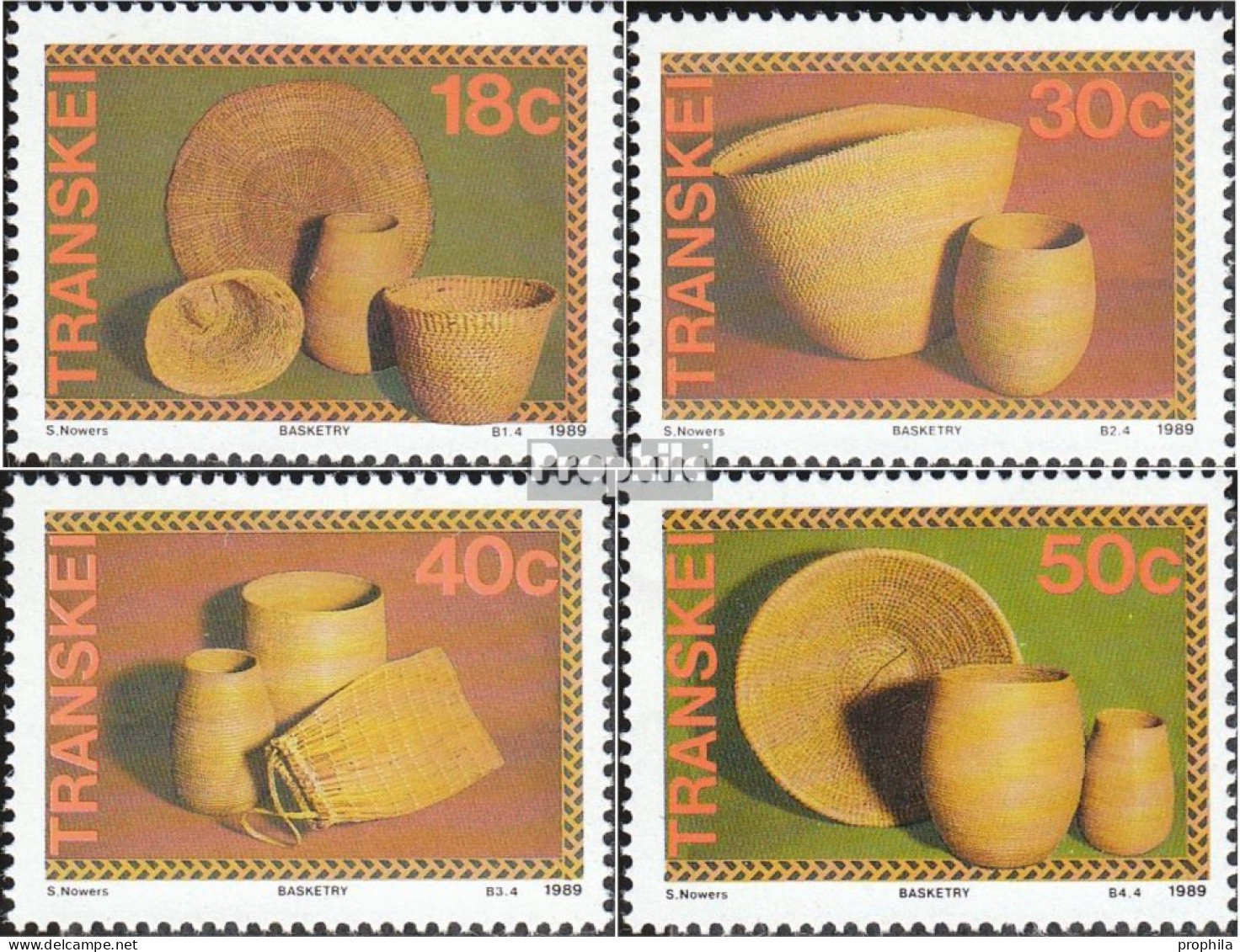 Südafrika - Transkei 234-237 (kompl.Ausg.) Postfrisch 1989 Korbwaren - Transkei