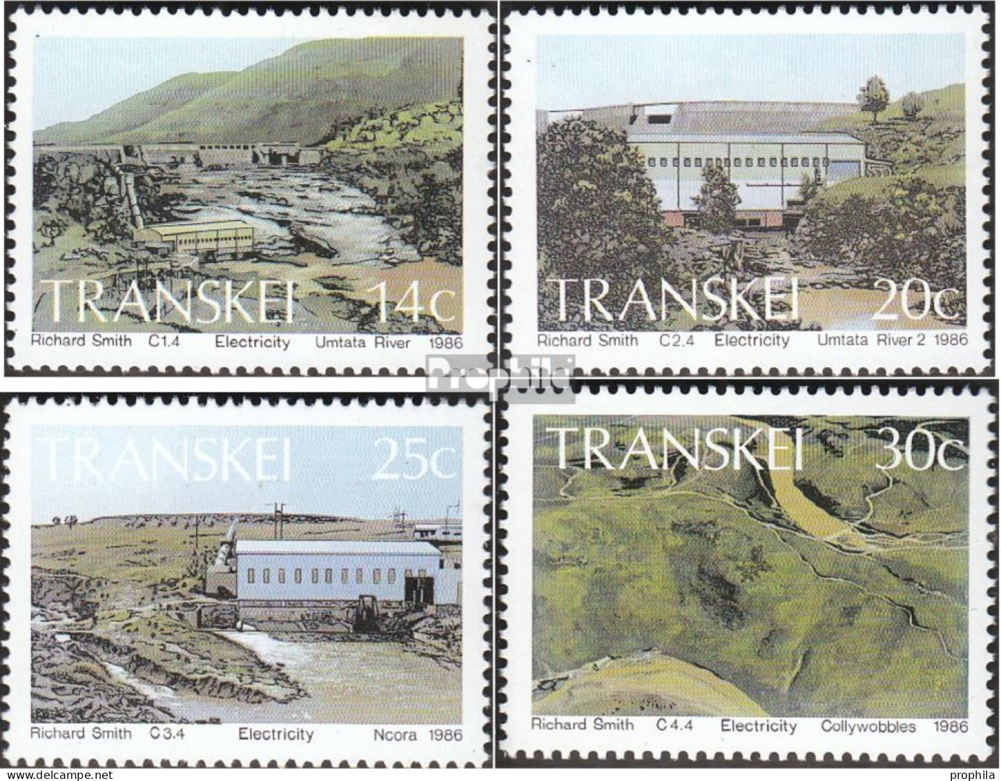 Südafrika - Transkei 189-192 (kompl.Ausg.) Postfrisch 1986 Wasserkraftwerke - Transkei