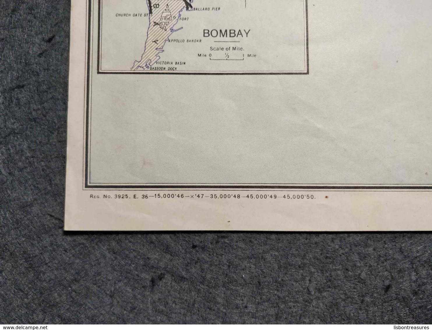 ANTIQUE INDIA MAP " GREAT INDIAN PENINSULA RAILWAY WITH OTHER LINES / STATIONS " WITH PERSONAL NOTES