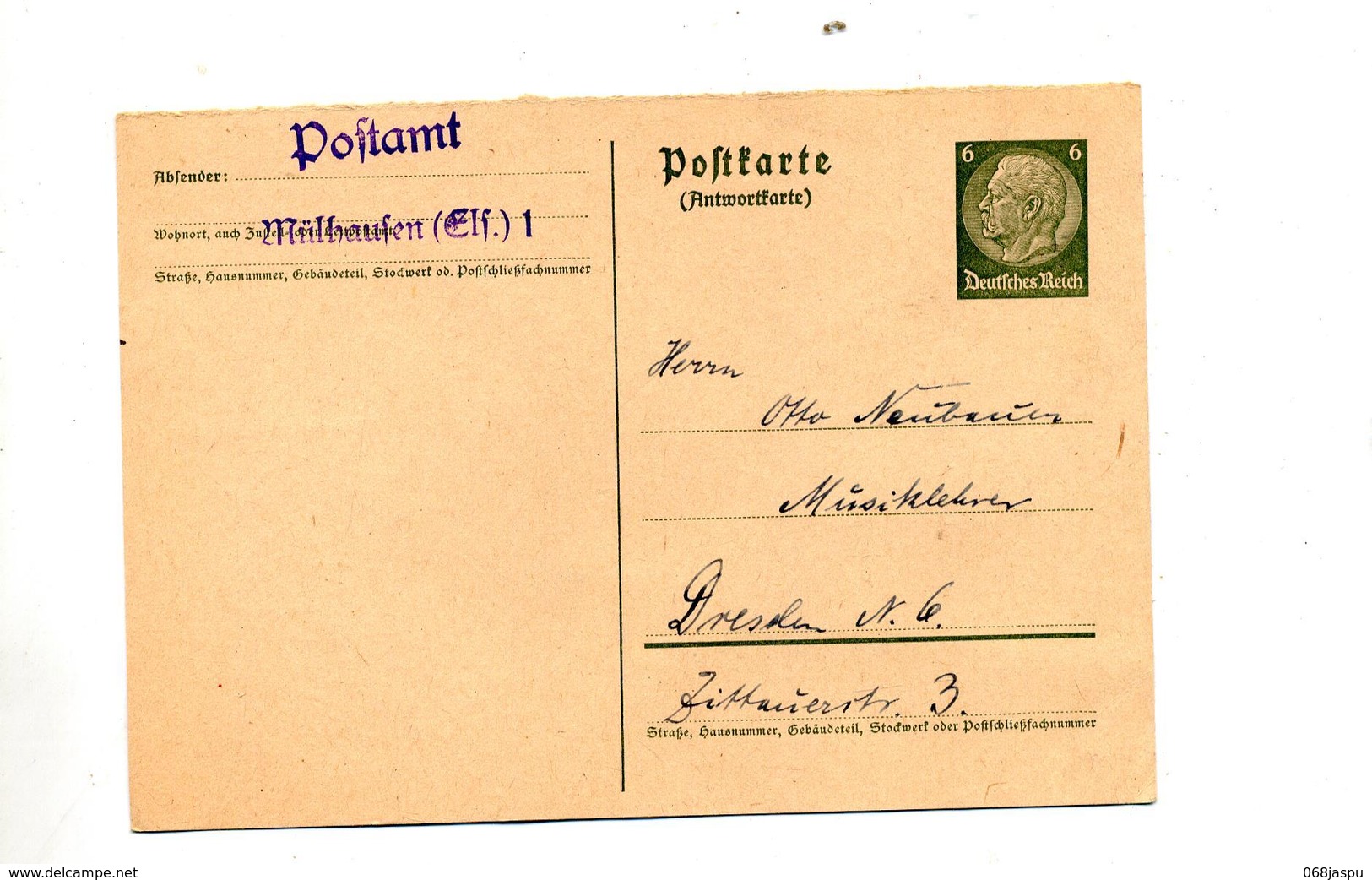 Carte 6 Hitler Circulée - Other & Unclassified