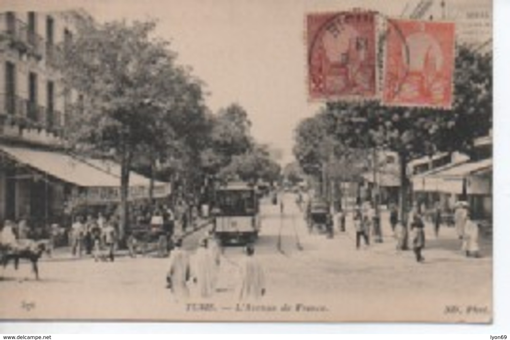 TUNIS  L AVENUE DE FRANCE  DOS VRT - Tunisie