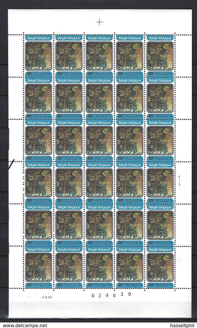 Belgie - Belgique 2070 - Sint Franciscus Van Assisi  - Velletje Van 30 Postfris - Feuillet De 30 Timbres - Non Classés