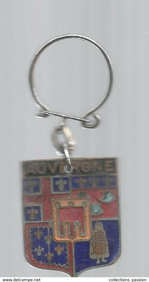 Porte Clefs, Clés, AUVERGNE , BLASON ,  2 Scans ,  Frais Fr 1.95 - Portachiavi