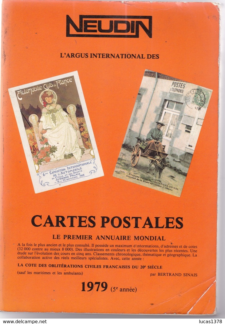 NEUDIN 1979 ARGUS INTERNATIONAL DES CARTES POSTALES - Books & Catalogs