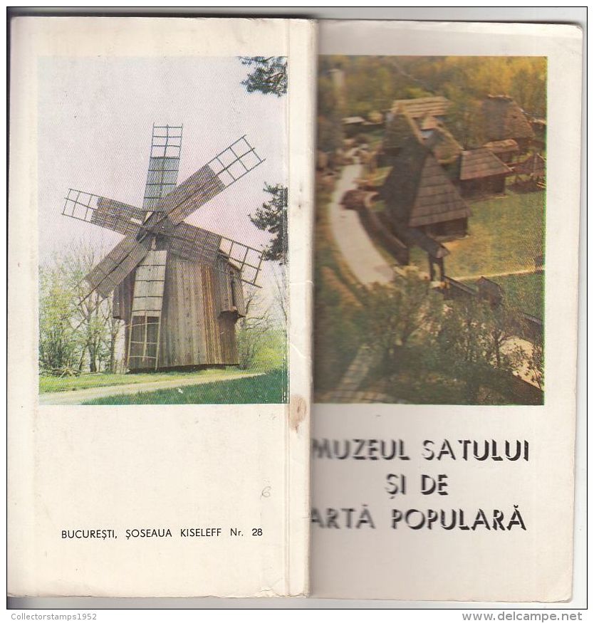 6956FM- BUCHAREST VILLAGE AND POPULAR ART MUSEUM PRESENTATION BOOK, DESCRIPTIONS, PICTURES, MAP, 1981, ROMANIA - Cultura