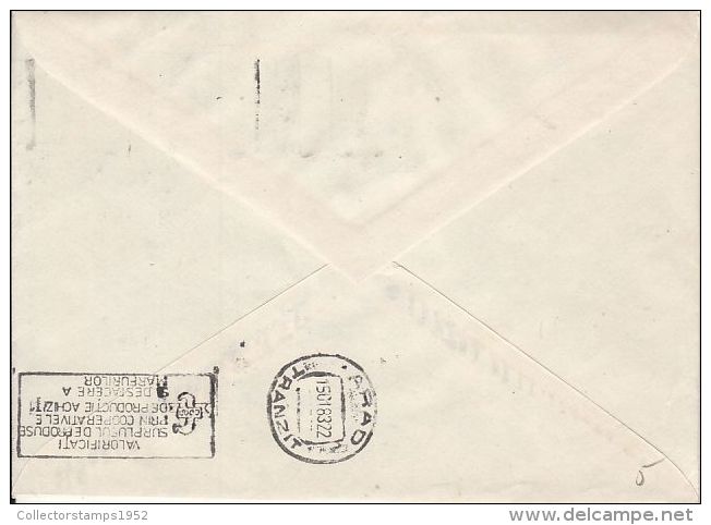 73323- SHIP STAMP ON COVER, PRODUCTIONS COOPERATIVES SPECIAL POSTMARK, 1983, ROMANIA - Cartas & Documentos
