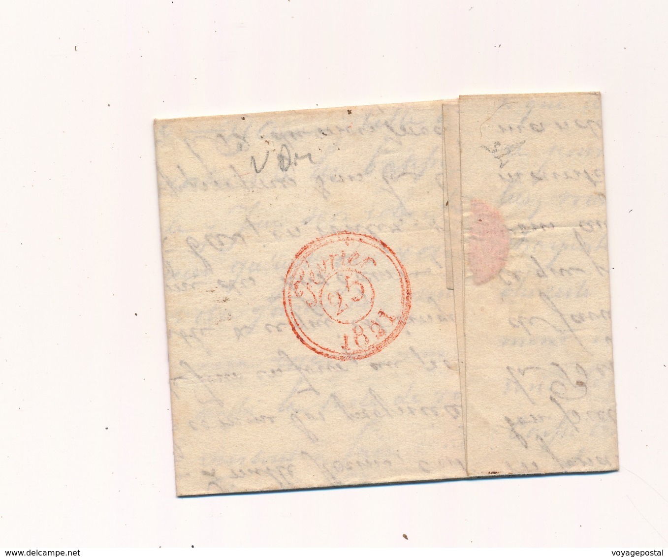 Lettre Mechelen L.P.B.2.R Taxe 11 Paris 1821 - 1815-1830 (Dutch Period)