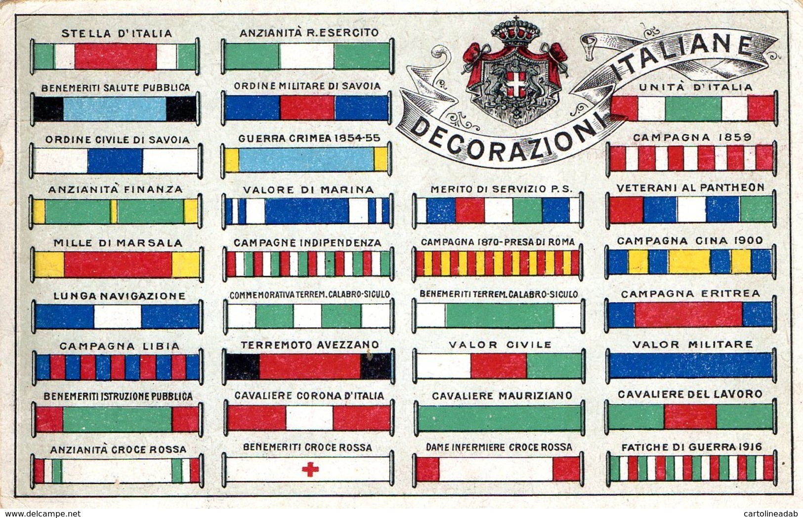 [DC7690] CPA - LE DECORAZIONI MILITARI ITALIANE - Non Viaggiata - Old Postcard - Uniformi