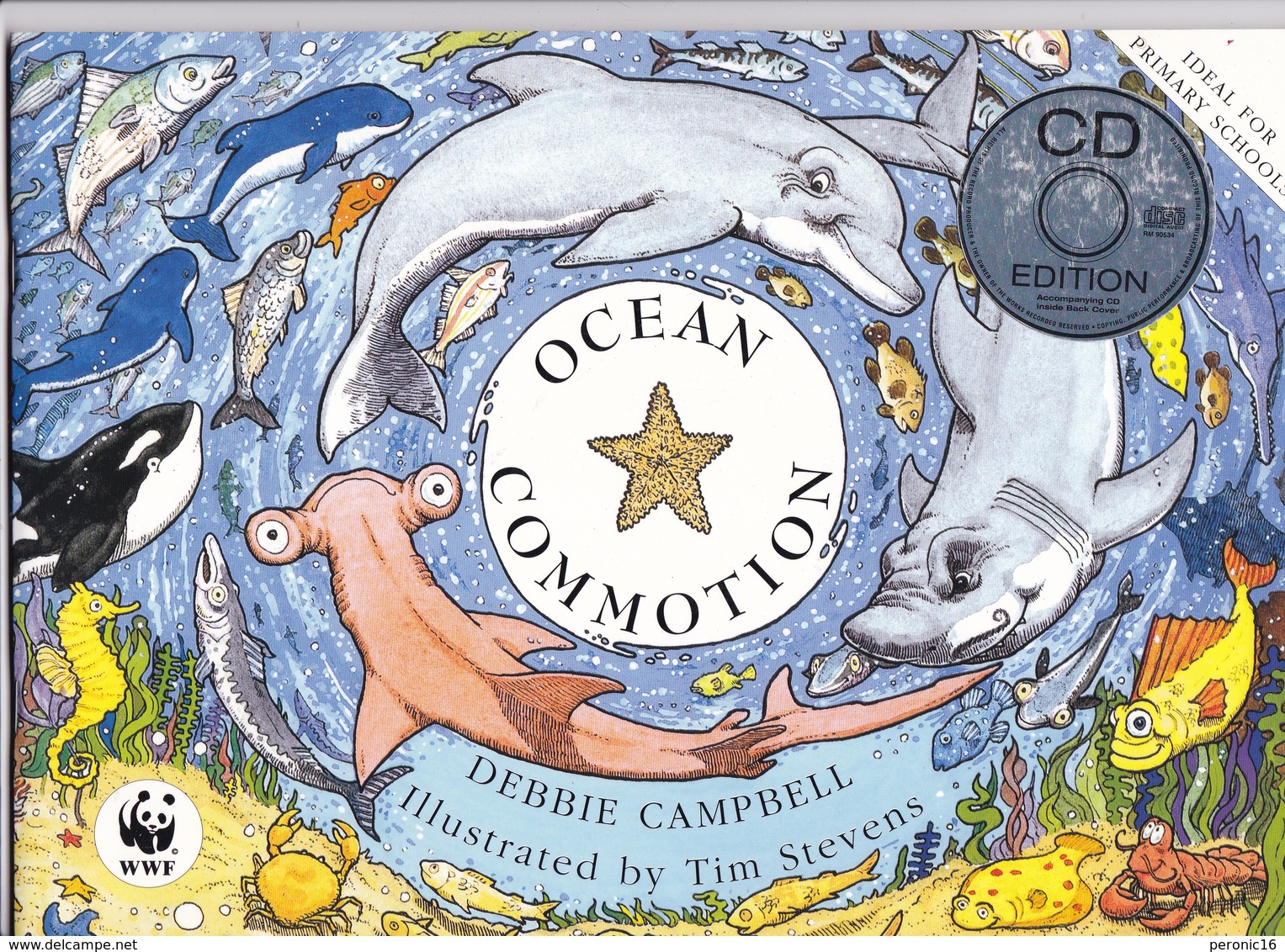 Joli Livre + CD Debbie Campbell (compositrice), Ocean Commotion, Ill. Par Tim Stevens, WWF, Novello Publ., Londres, 1996 - Andere & Zonder Classificatie