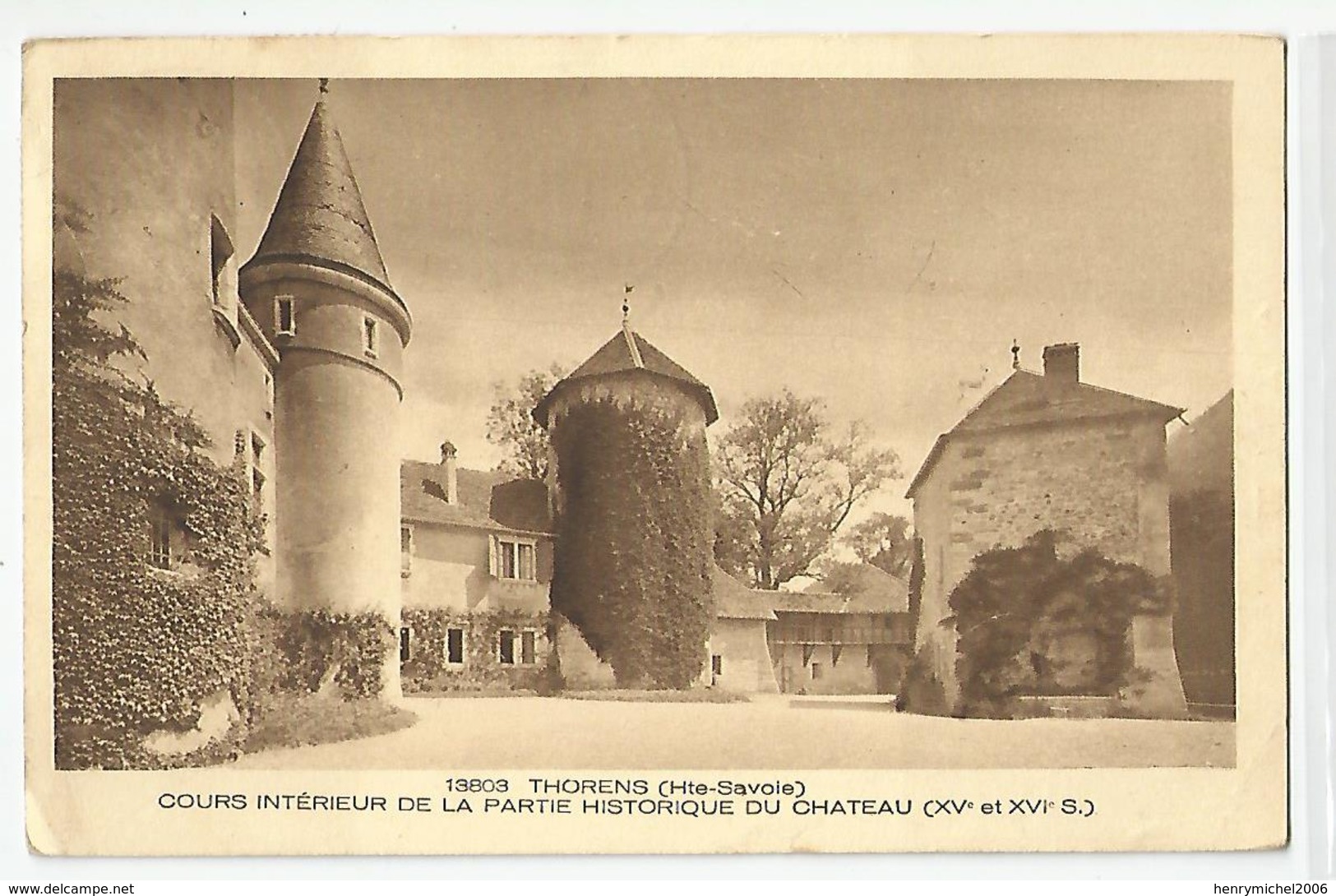 74 Haute Savoie Thorens Cours Intérieur De La Partie Historique Du Chateau 1947 - Thorens-Glières