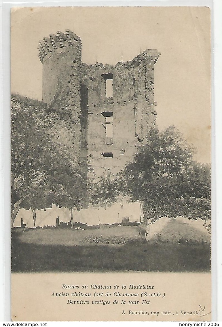 78 Chevreuse Ruines De L'ancien  Chateau Fort De La Madeleine Derniers Vestiges Tour Est - Chevreuse