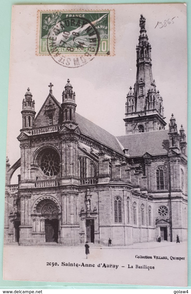 19865# JEUX OLYMPIQUES PARIS CPA BASILIQUE Obl STE ANNE D' AURAY MORBIHAN 1924 OLYMPIC GAMES - 1921-1960: Moderne