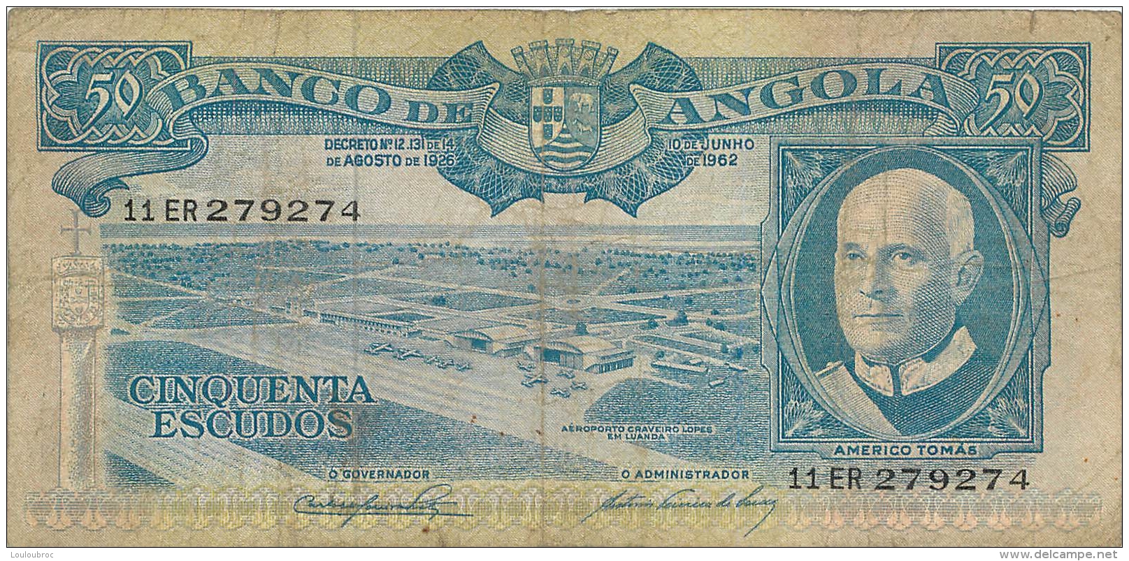 BILLET  ANGOLA  50 ESCUDOS - Angola