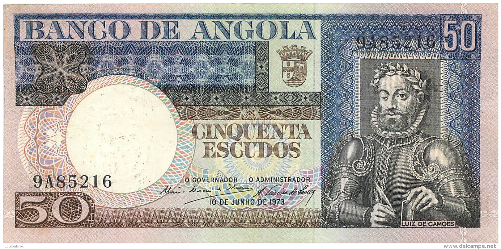 BILLET  ANGOLA  1973  50  ESCUDOS - Angola