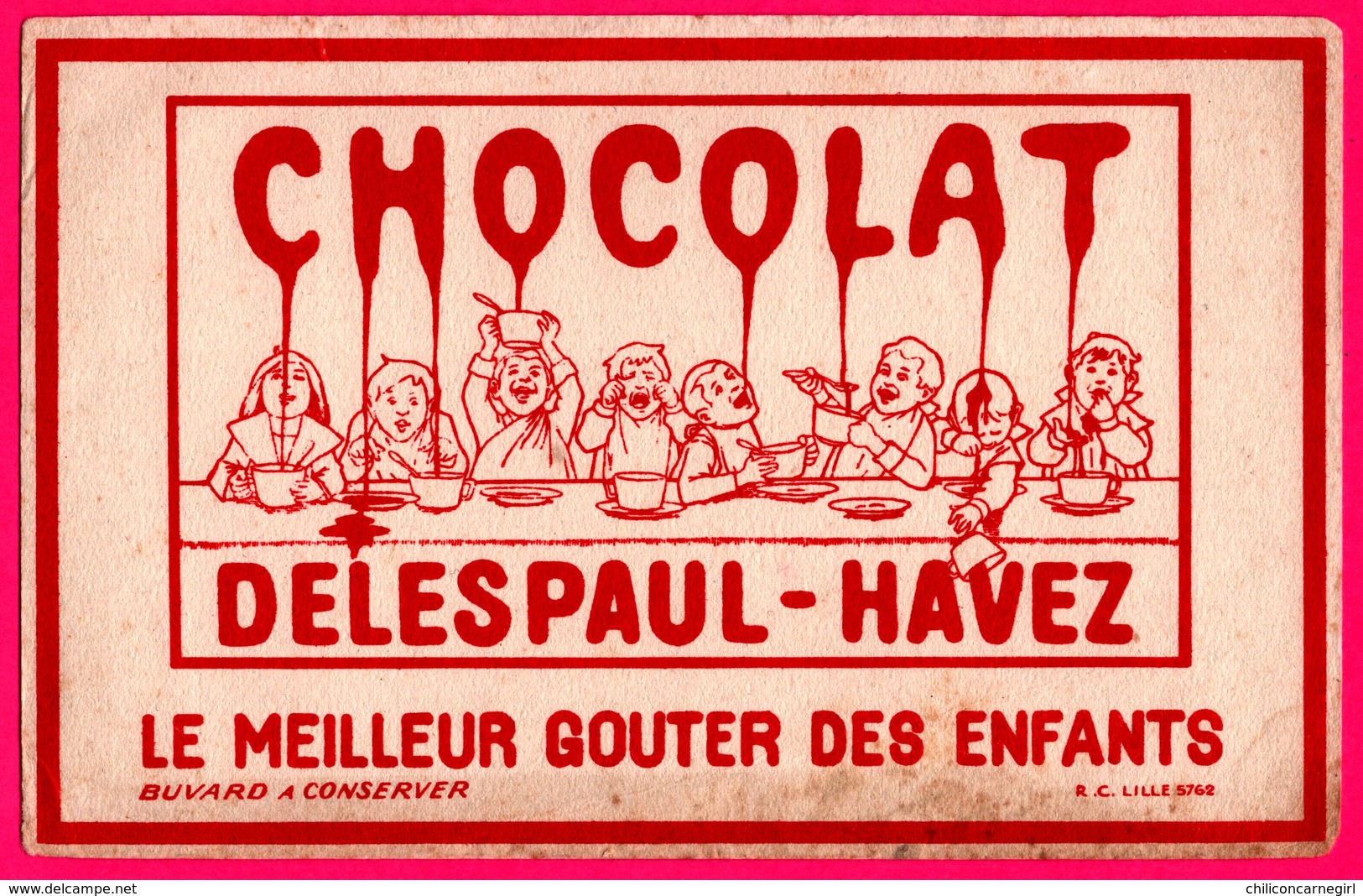 BUVARD - Le Meilleur Goûter Des Enfants - Chocolat DELESPAUL HAVEZ - R.C. Lille - Cacao