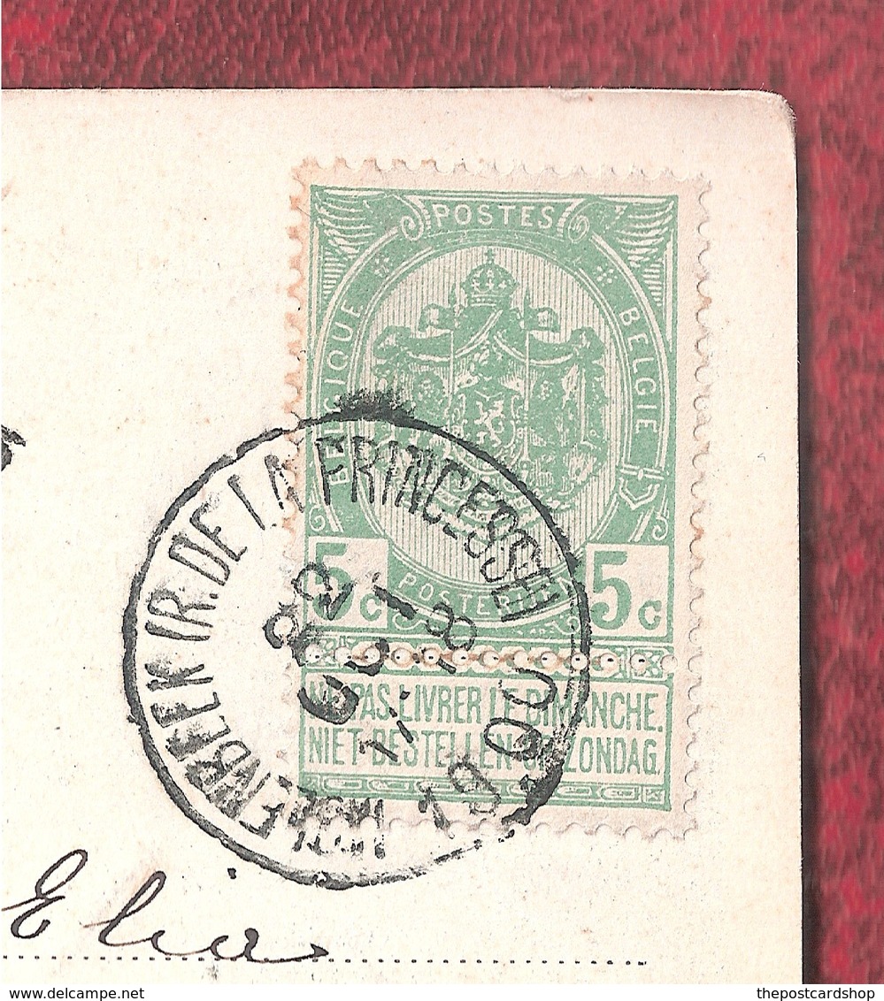 BRUXELLES AVENUE LOUISE TRAMWAY USED 1900 GOOD POSTMARK UNDIVIDED BACK - Corsi