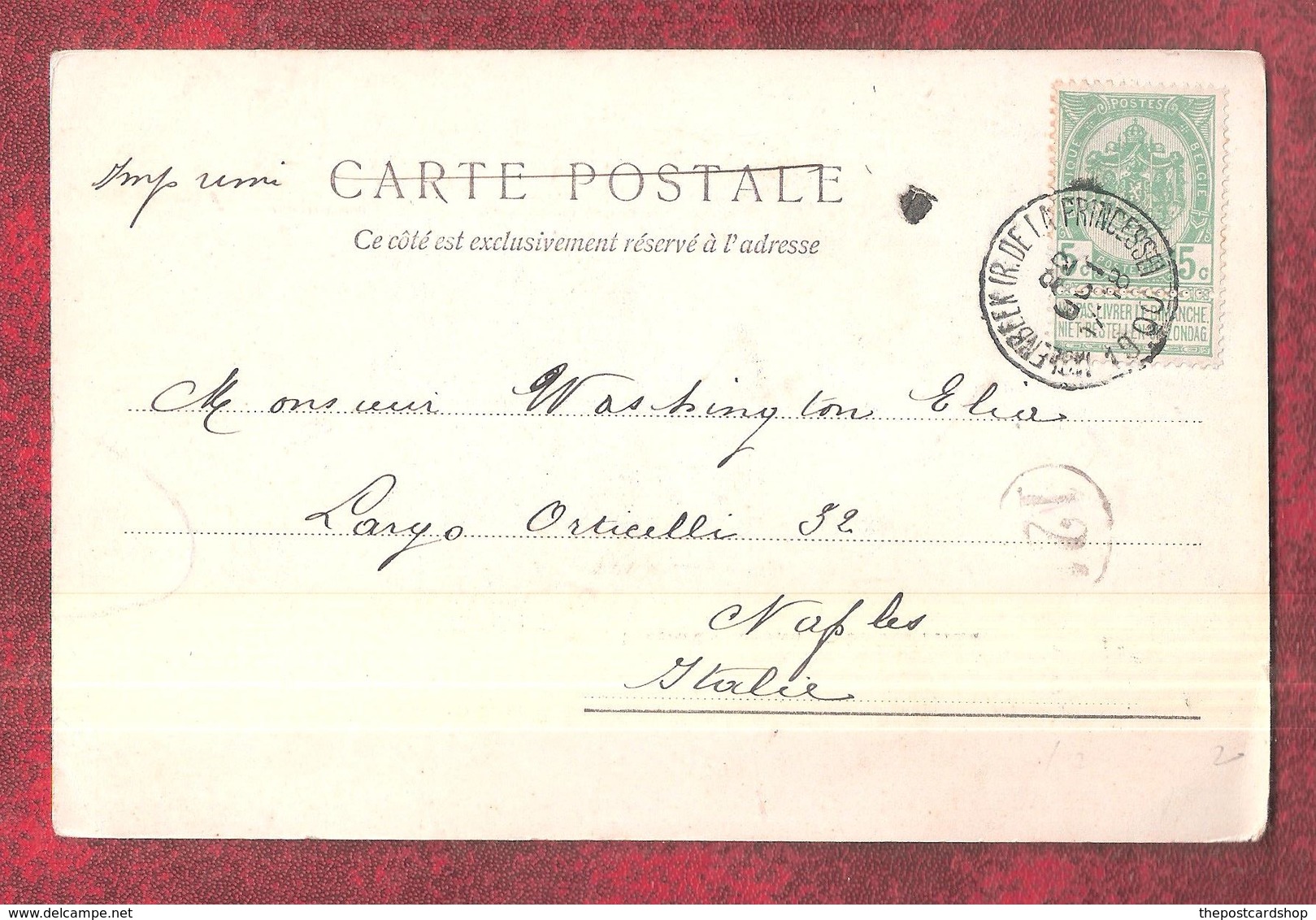 BRUXELLES AVENUE LOUISE TRAMWAY USED 1900 GOOD POSTMARK UNDIVIDED BACK - Avenues, Boulevards