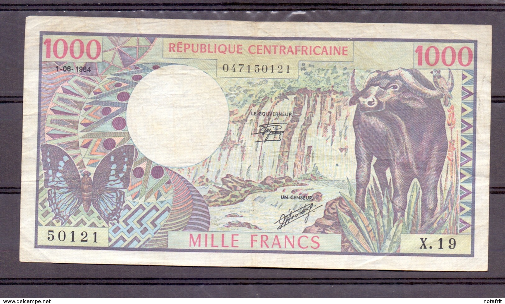 Republique Centrafricaine  1000 Fr  1984 - Central African Republic