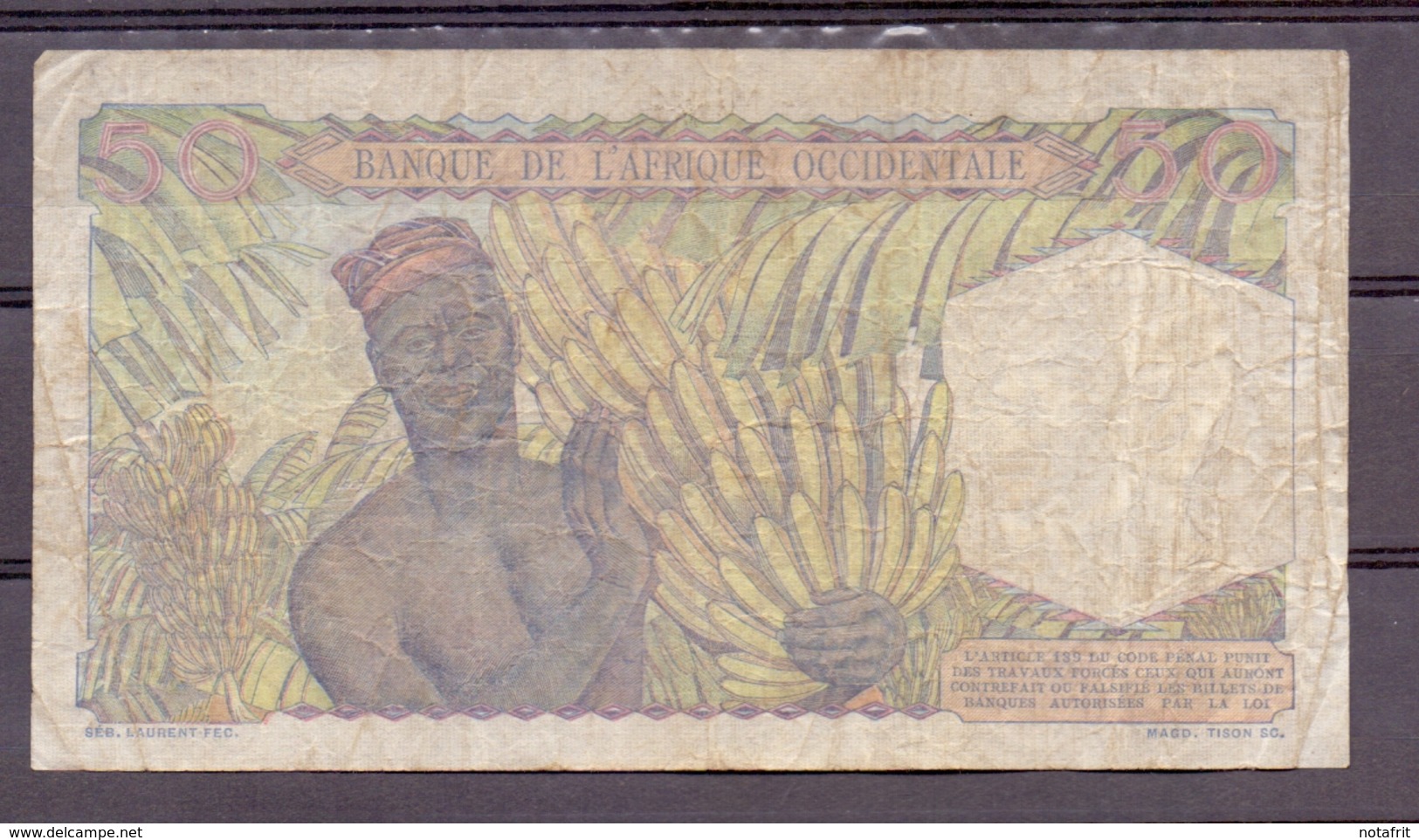 AOF 50 Fr 1953 Fine - West African States