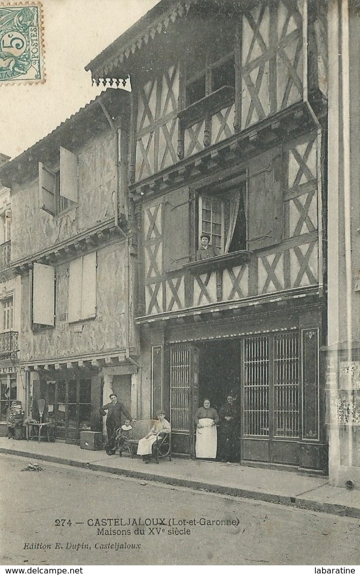 47)  CASTELJALOUX  -Maisons Du XVe Siècle  (  Magasin  ) - Casteljaloux