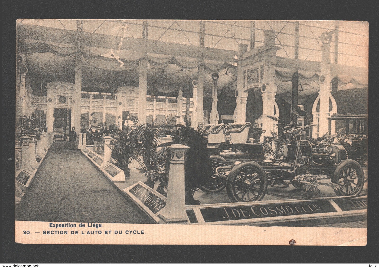 Liège - Exposition De Liège - Section De L'auto Et Du Cycle - Dos Simple - Voiture / Car / Coche / Auto - Oldtimer - Liege