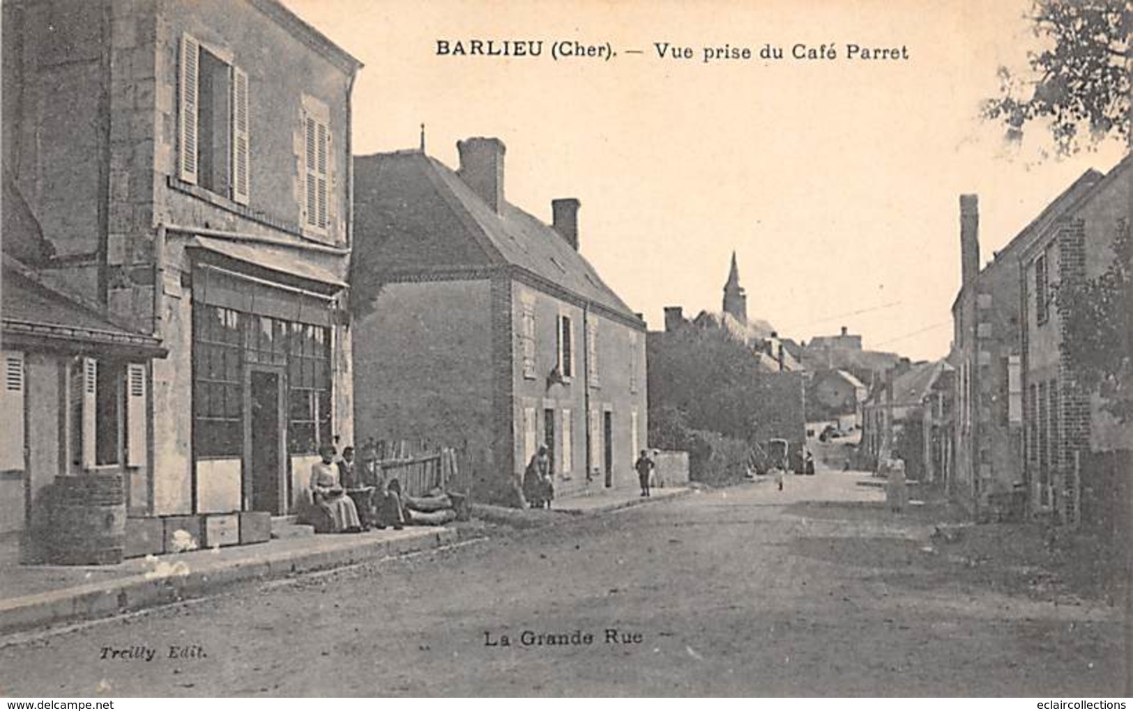 Barlieu       18        Vue Prise Du Café Parret          ( Voir Scan) - Autres & Non Classés