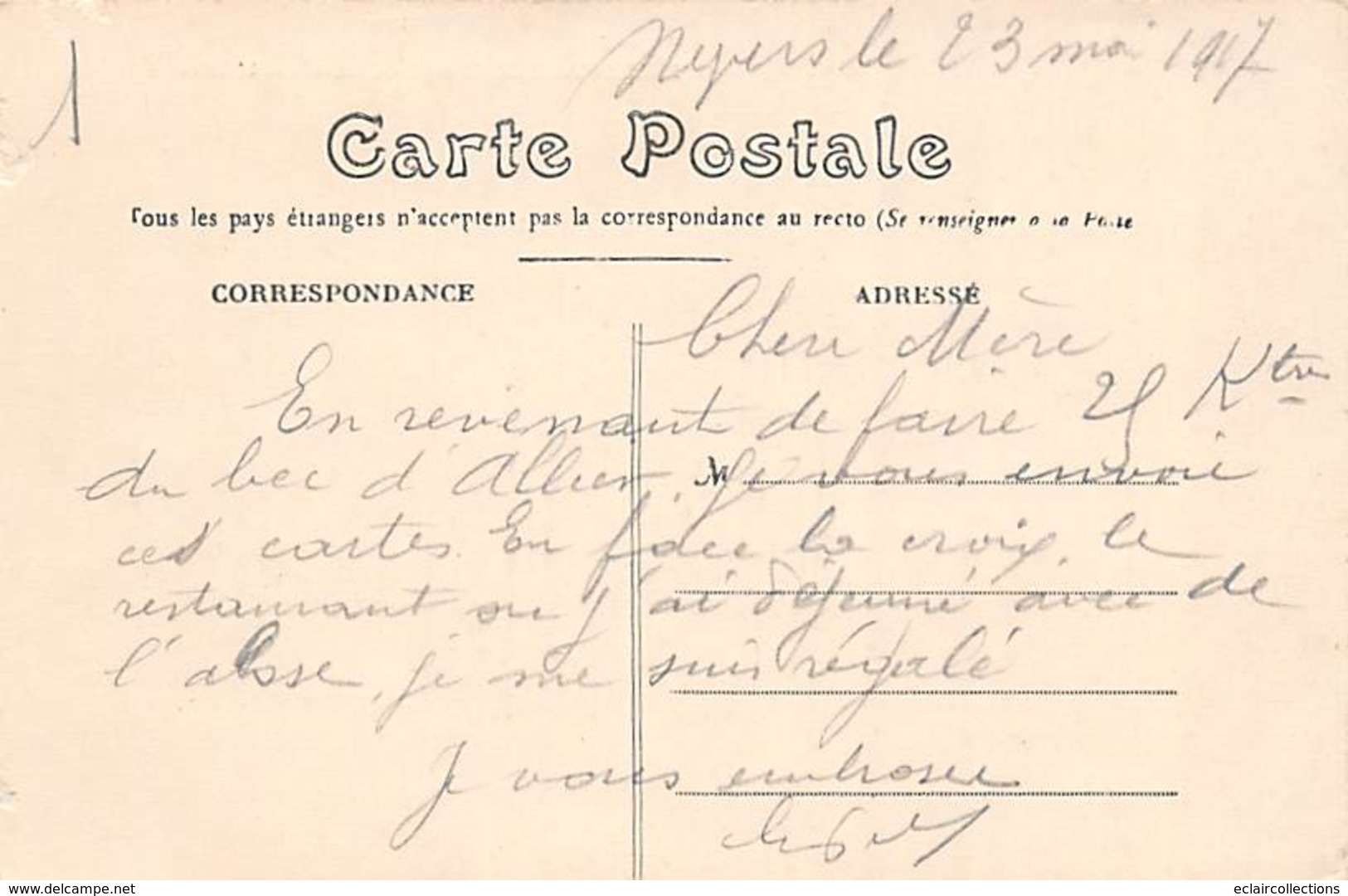 Le Bec D'Allier        18        Chaussée De  La Loire           ( Voir Scan) - Autres & Non Classés