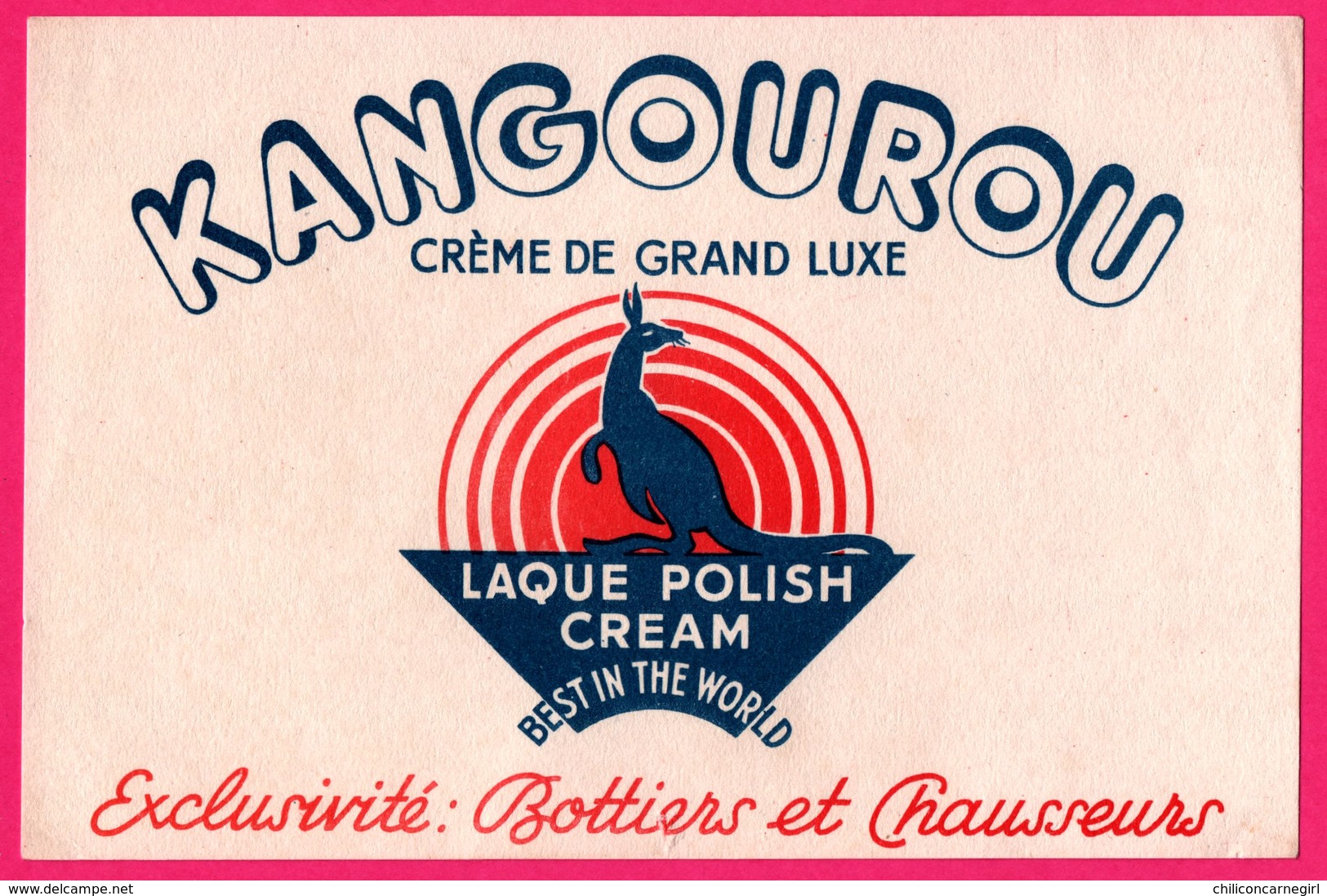 BUVARD - KANGOUROU - Crème De Grand Luxe - Laque Polish Cream - Bottiers Et Chausseurs - Chaussures