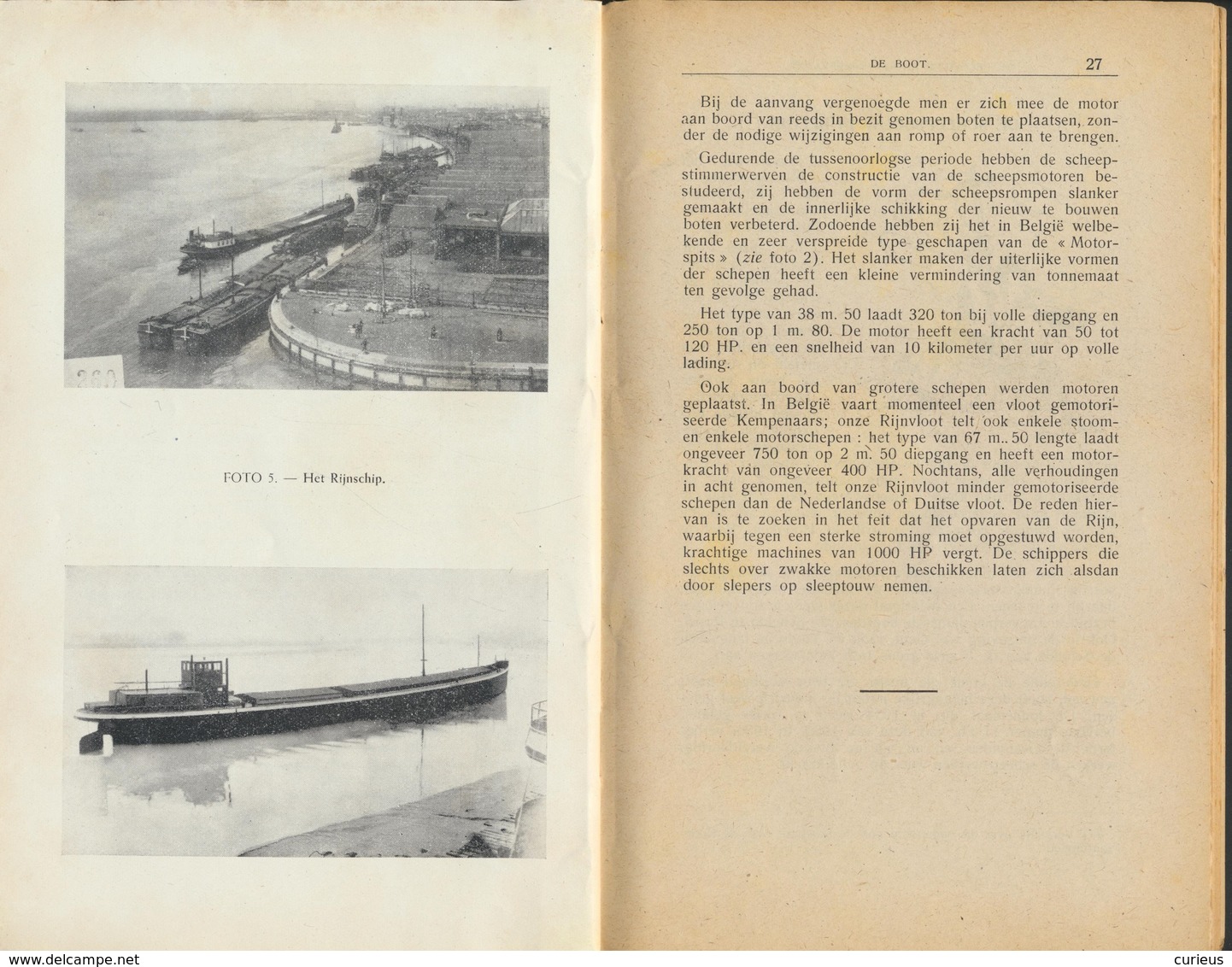 DE BELGISCHE BINNENSCHEEPVAART * 1947 * DE NATIE * VEEL AFBEELDINGEN VAN BINNENSCHEPEN * PENICHES * 45 PP + PLAN - Other & Unclassified