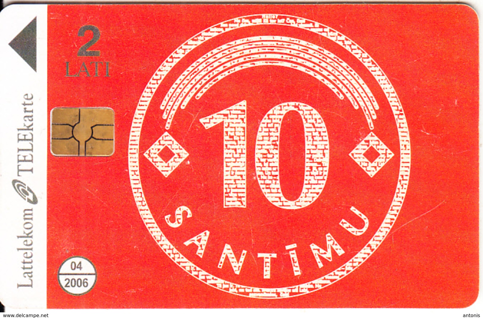 LATVIA - Tarriff 10 Santimu, Tirage 40000, 06/05, Used - Lettonia