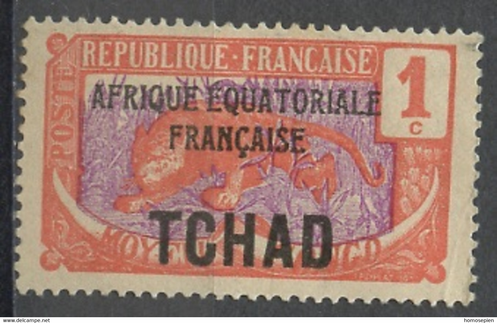 Tchad - Tschad - Chad 1924 Y&T N°19 - Michel N°19 Nsg - 1c Panthère - Unused Stamps