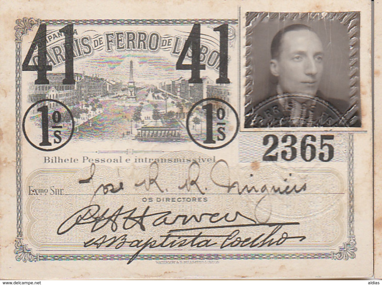 Portugal - Carris De Ferro De Lisboa Passe Semestral 1941 - Other & Unclassified