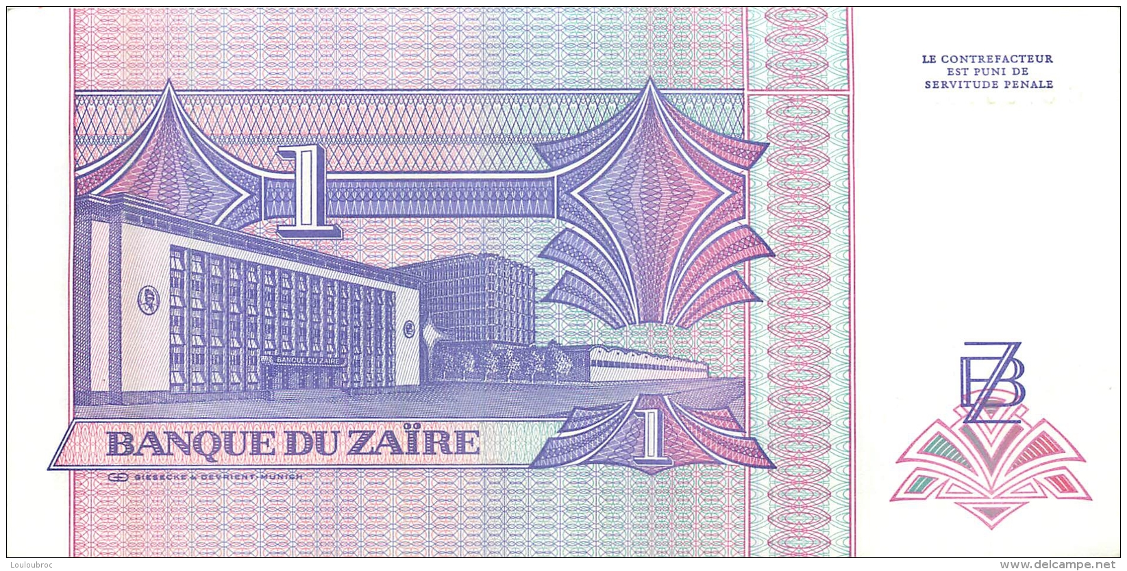 BILLET   ZAIRE  1 NOUVEAU ZAIRE - Zaïre