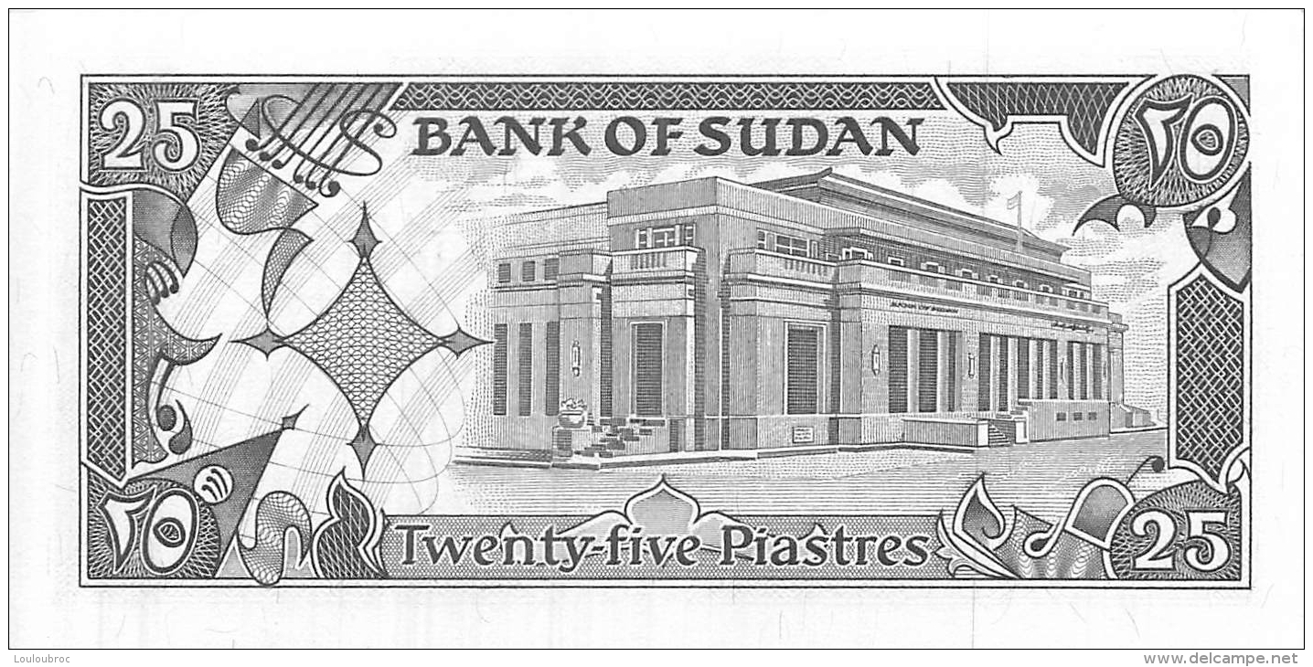 BILLET   SOUDAN   25 PIASTRES - Sudan