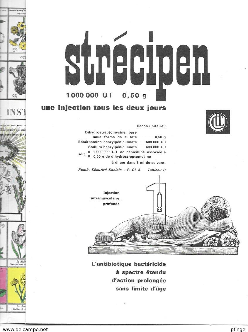 Jeu Instructif Des Fleurs (Jeu De L'oie)  (publicité Médicale Strecipen - Lab. Clin-Comar ) - Other & Unclassified