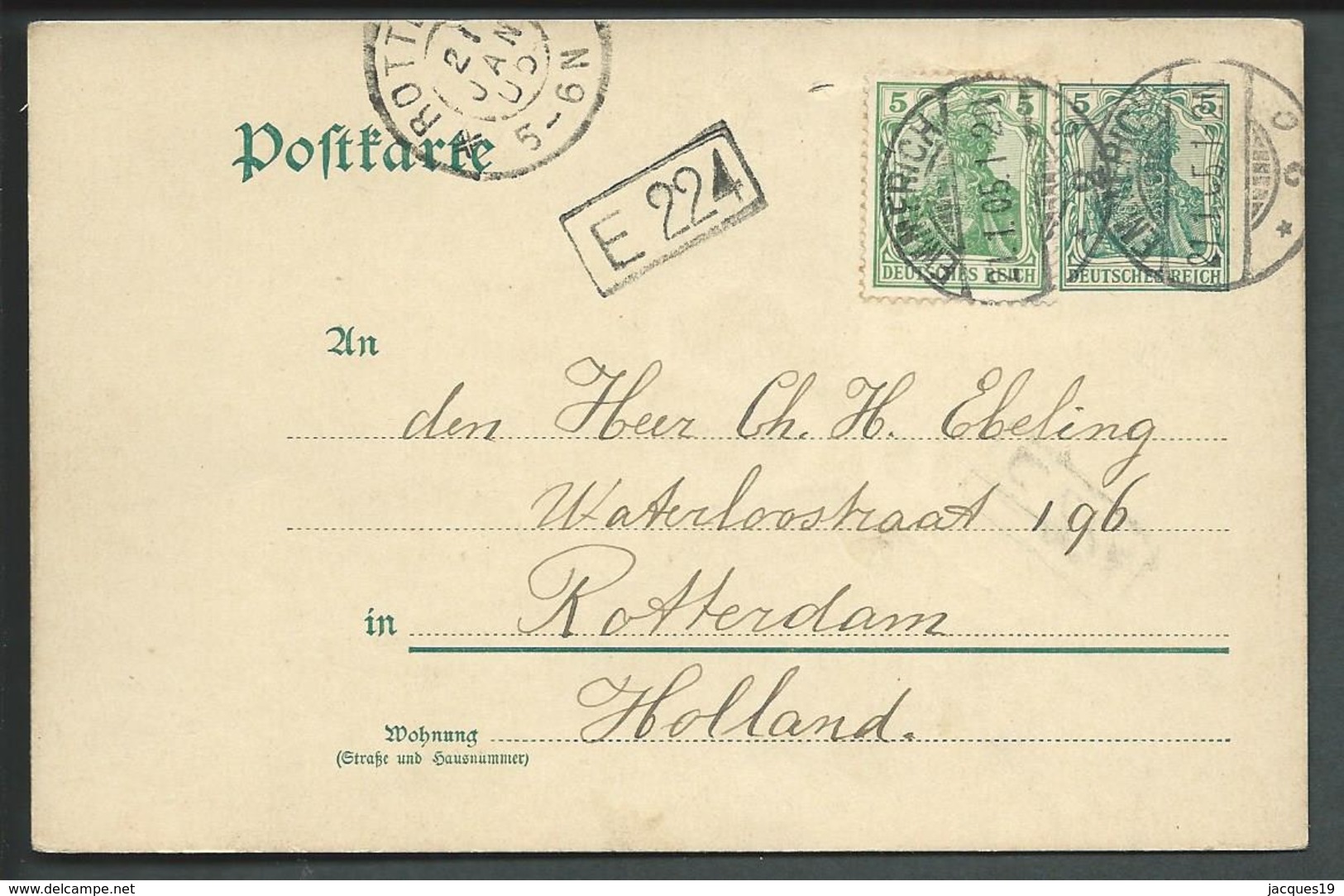 Deutsches Reich Postkarte 1905 Stempel Emmerich - Sonstige & Ohne Zuordnung