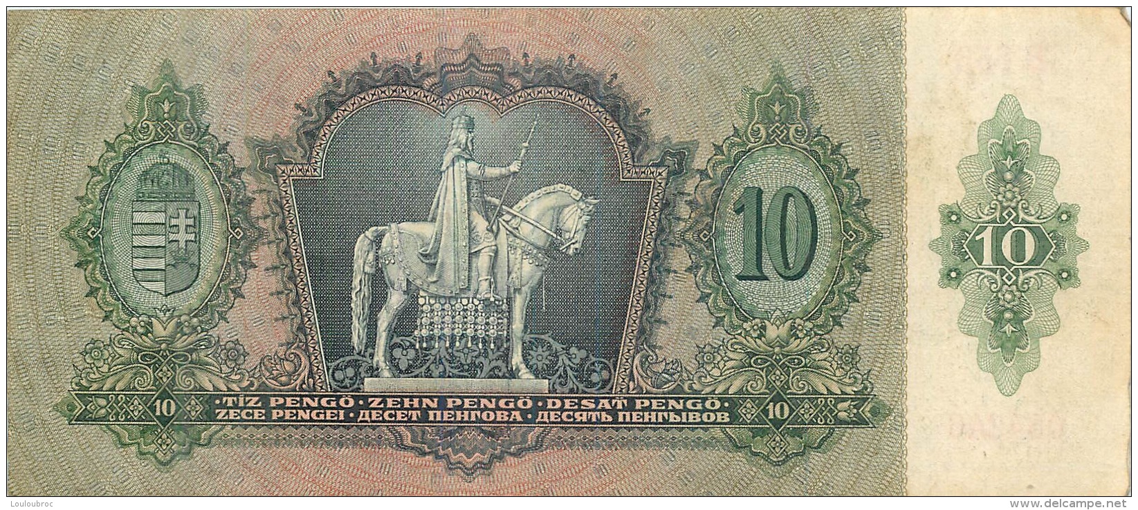 BILLET HONGRIE  1936  10 PENGO - Hongrie