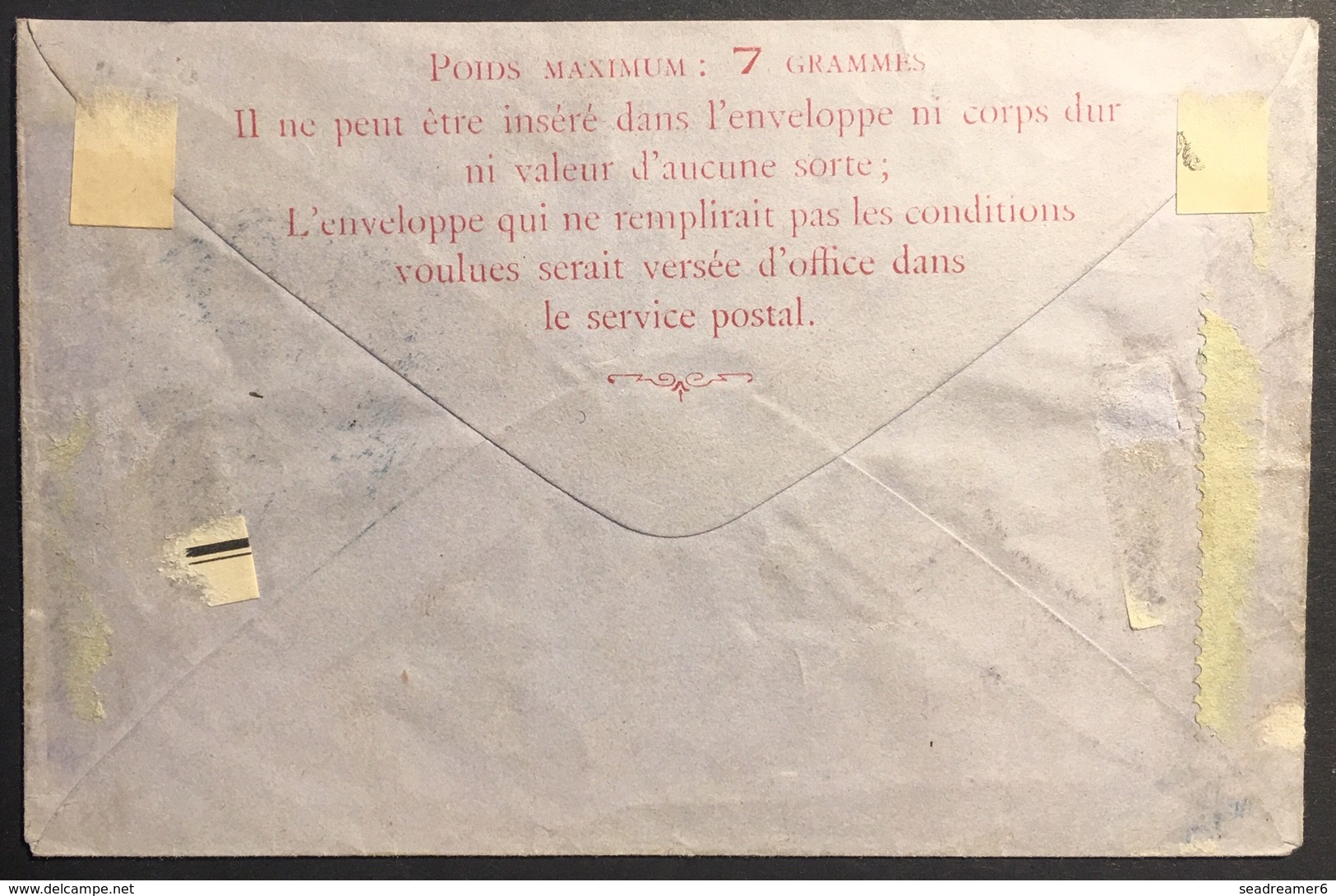 1880 Enveloppe Pneumatique à 60c Rose Sur Bleuté Oblitéré Dateur De La Chambre Des Députés RR - Neumáticos