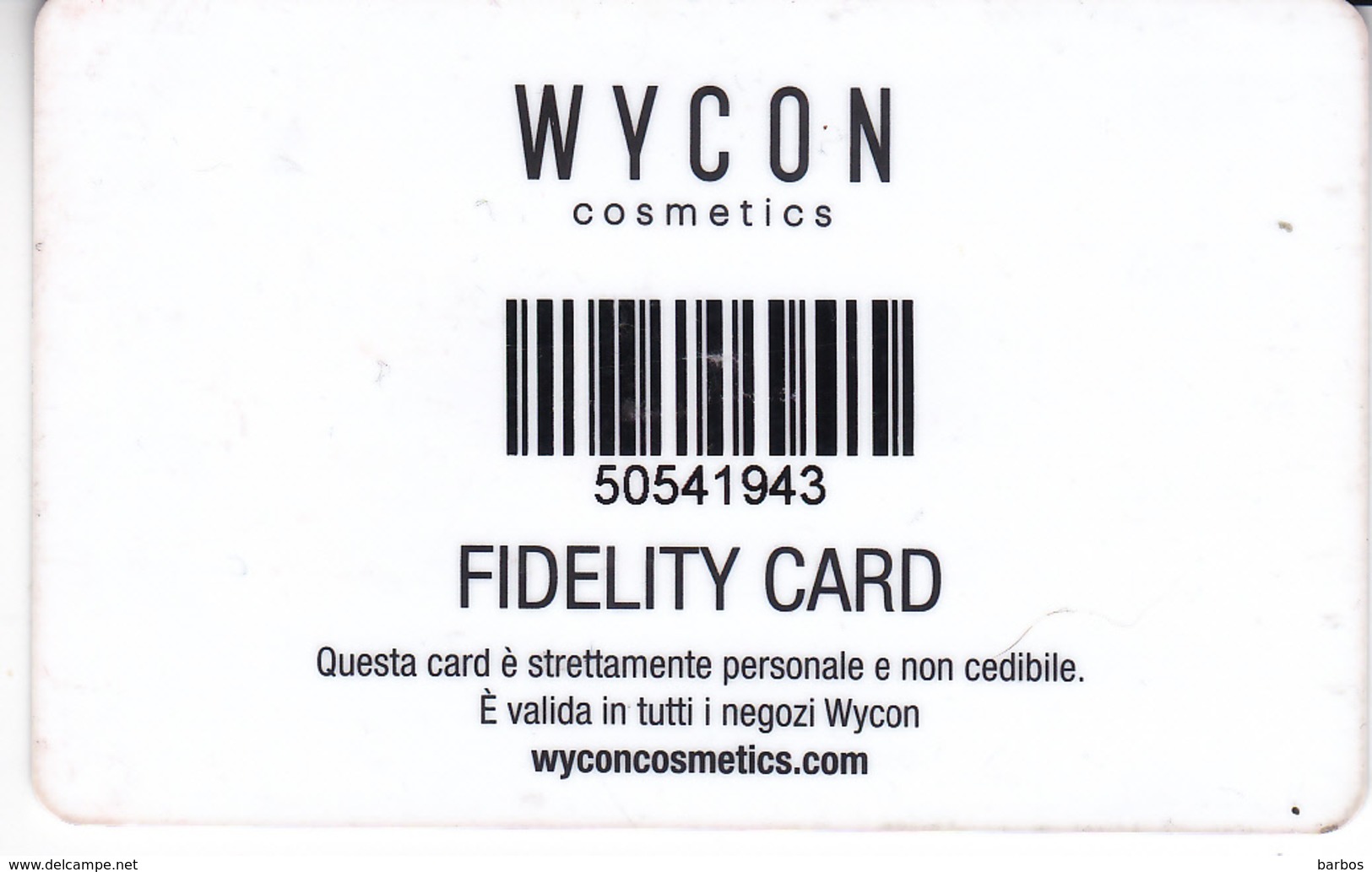 Italy  , Wykon , Fidelity Card , RARE +++ - Other & Unclassified