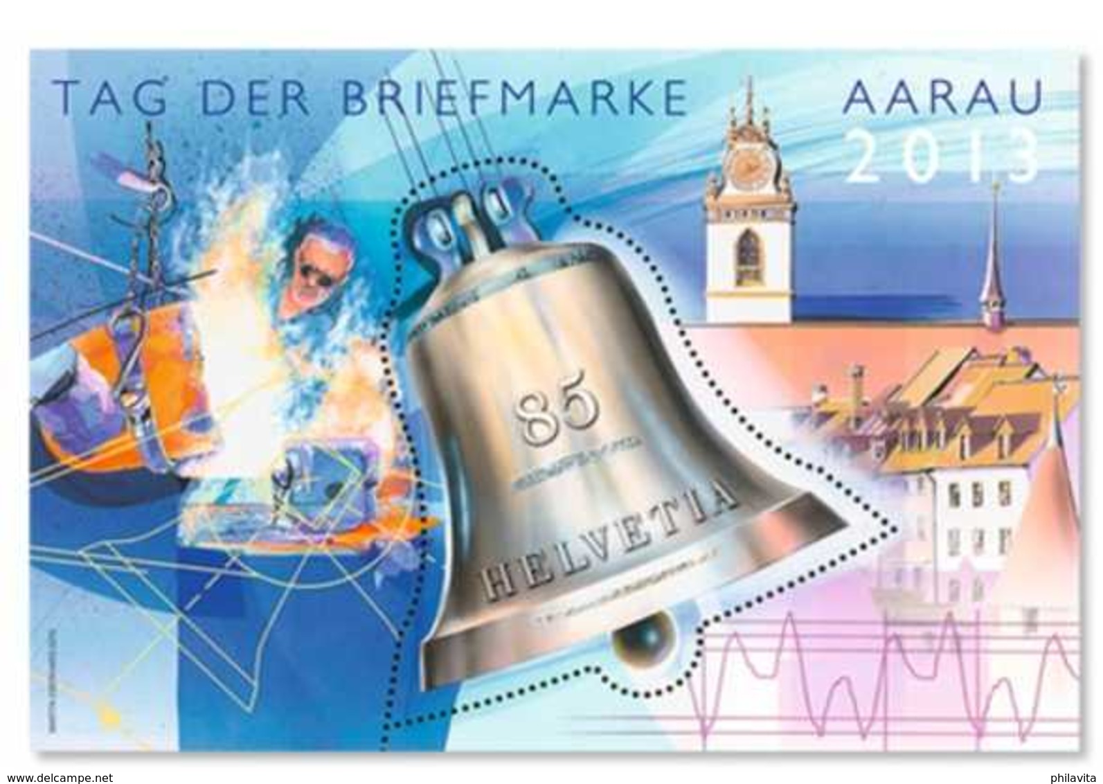 2013 Switzerland / Schweiz - Tage Der Briefmarke / Day Of Stamp -AARAU Bell - MS MNH ** Mi B 55 - Ungebraucht